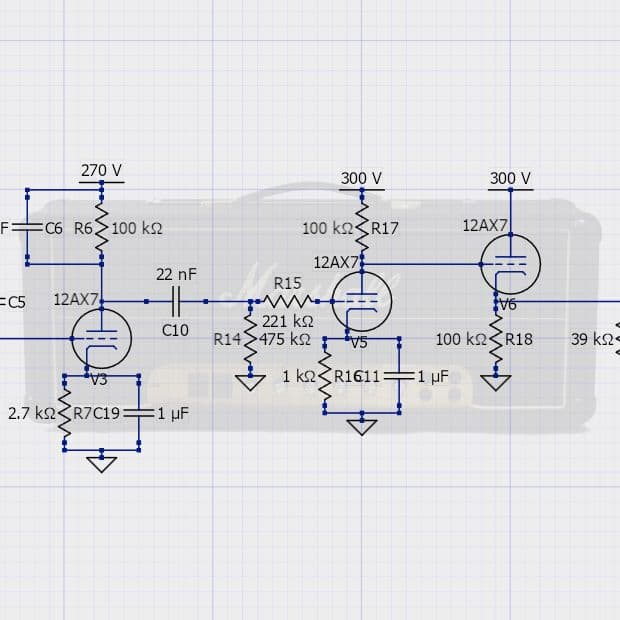 Marshall JMP Super Lead 100w with +SE3 Crunch & Lead Mods (LiveSPICE2NAM)