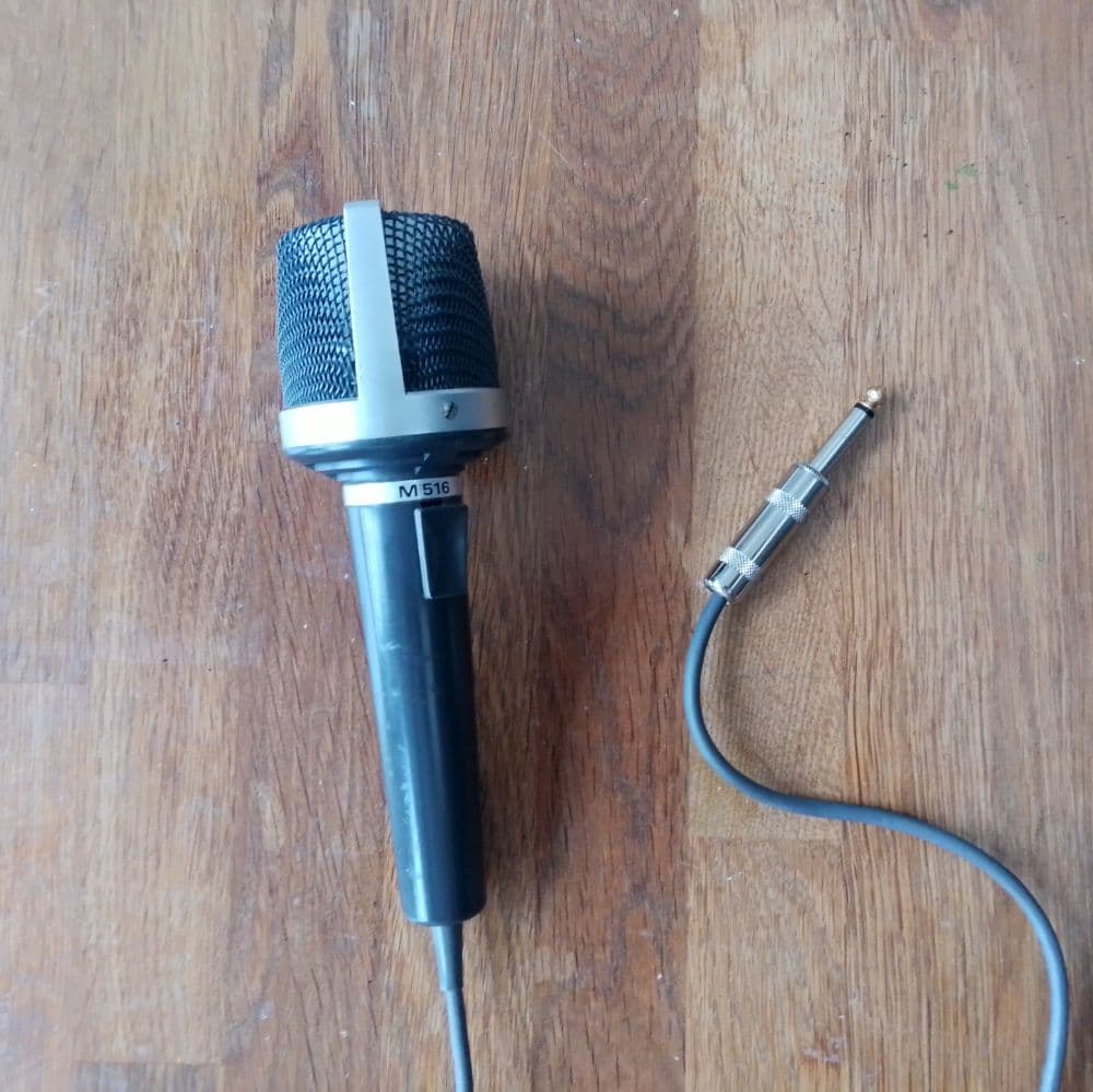Uher M 516 Dynamic Microphone 1969, Germany - IR Pack Featuring Echolette, Peerless, CTS, Goodmans, Dynacord, IREL, Pearl, Guyatone, Coron, Altec, Celestion Speakers