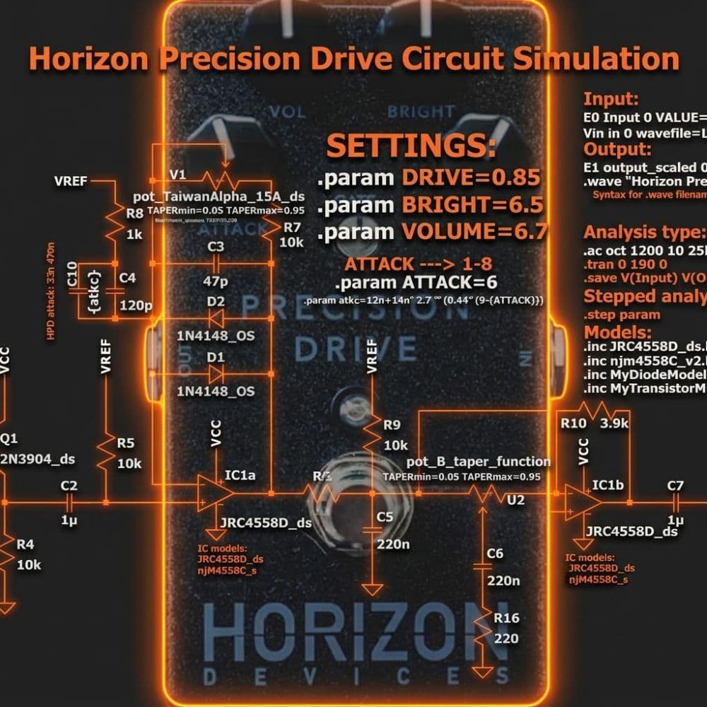 Horizon Precision Drive (Incl. 'Fortin Mod') LTspice Modern Boost Sample Pack