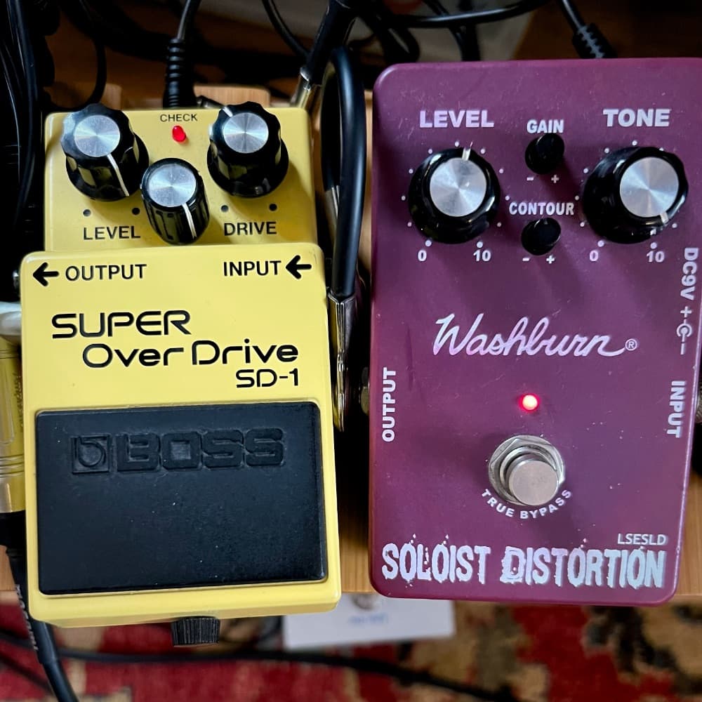 Washburn Soloist Distortion+Boss MIJ SD-1