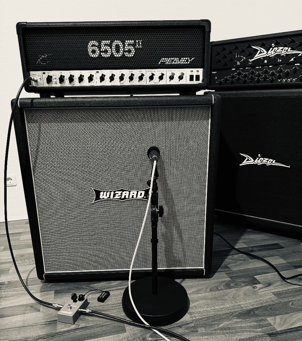 Peavey 6505 II, Wizard 4X12 Heritage Greenback, Shure SM57, LANG 312L Full Rig