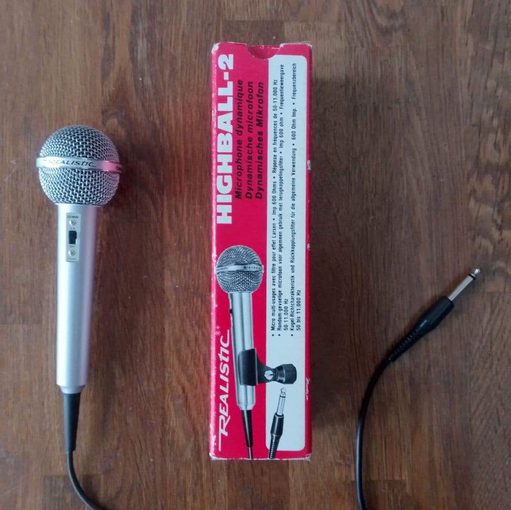 Realistic Highball 2 Dynamic Microphone 1973, Japan - IR Pack Featuring Echolette, Peerless, CTS, Goodmans, Dynacord, IREL, Pearl, Guyatone, Coron, Altec, Celestion Speakers