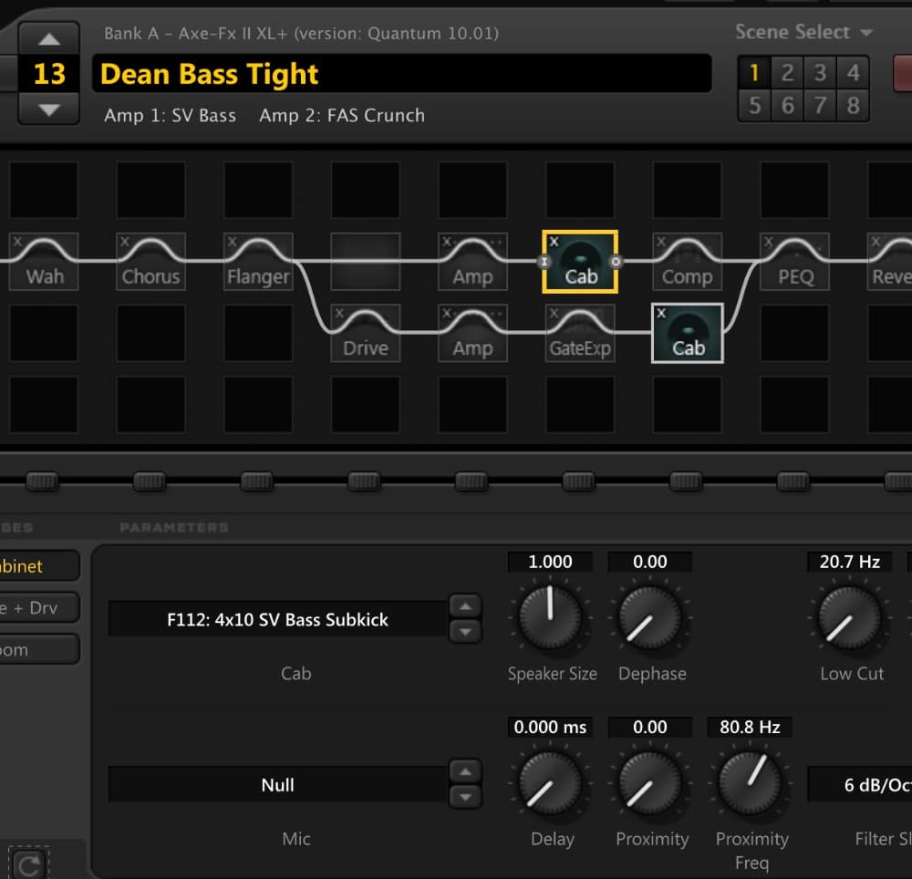 Axe-Fx II XL+ — CABS ONLY — Dean Bass Tight