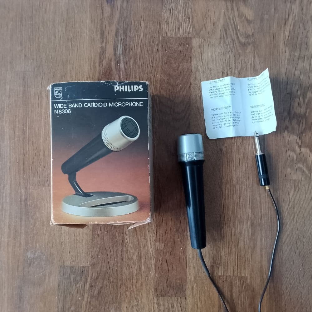Philips N8306 Dynamic Microphone 1969