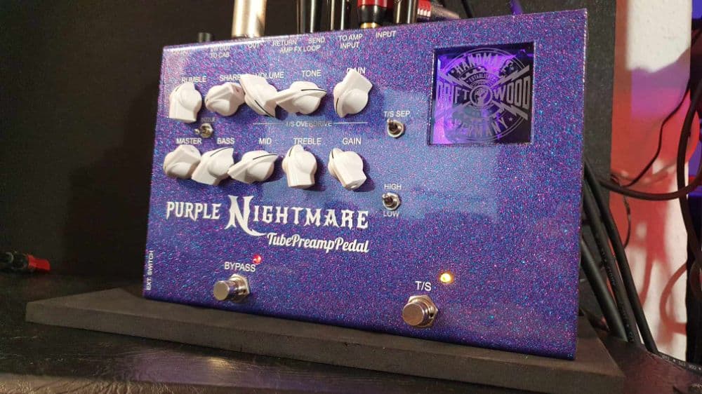 Pipps' Driftwood Purple Nightmare Preamp Pedal