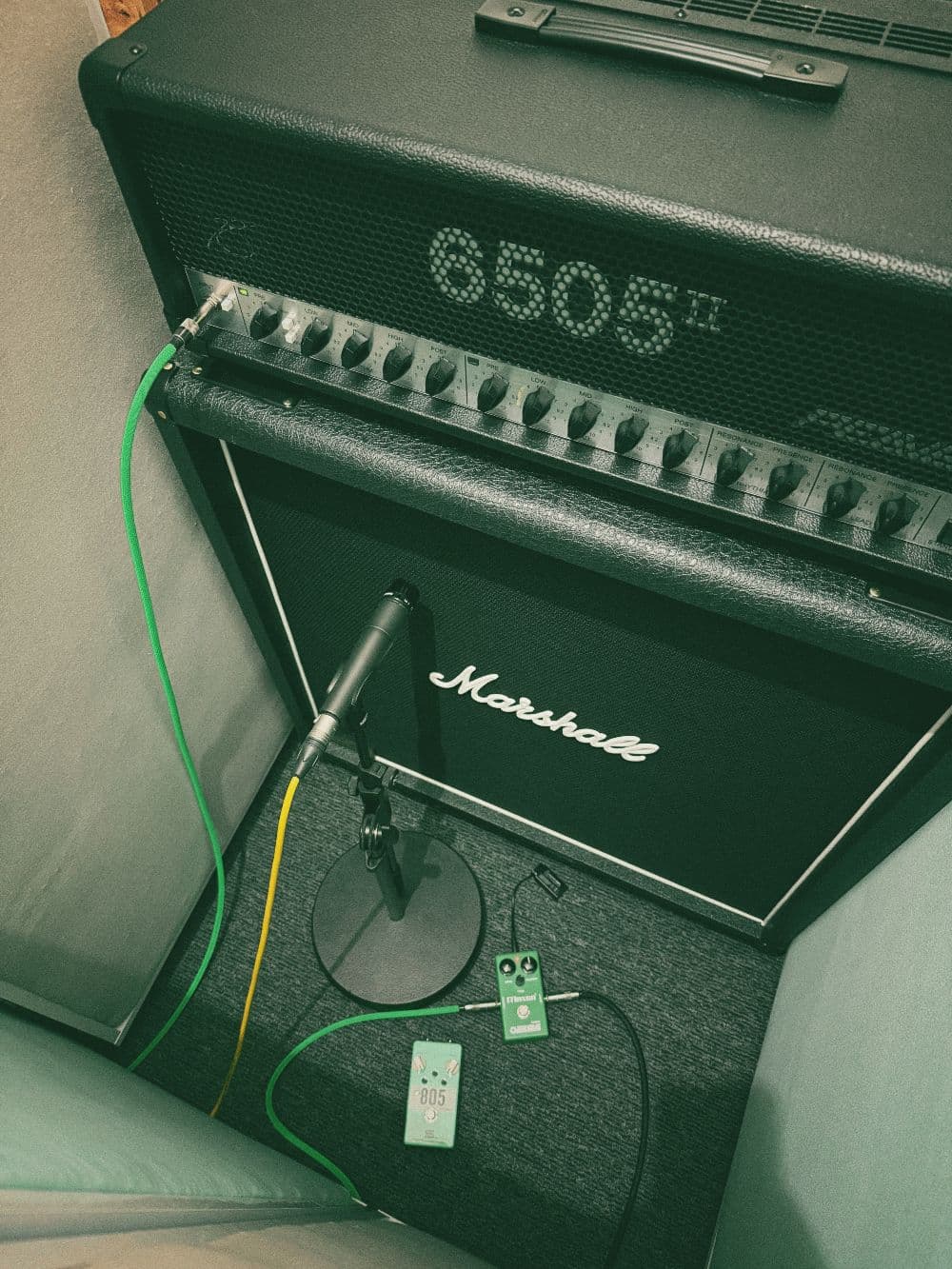 Peavey 6505 II Lead, Marshall 1960BV (Celestion G12 Vintage), SM57, LANG 312L