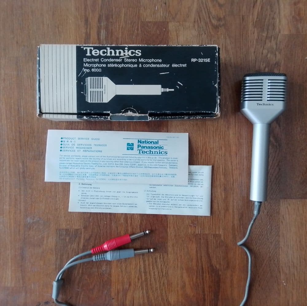 Technics RP 3125E Electret Microphone 1970s, Japan - IR Pack Featuring Echolette, Peerless, CTS, Goodmans, Dynacord, IREL, Pearl, Guyatone, Coron, Altec, Celestion Speakers