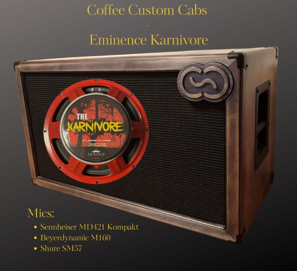 Eminence Karnivore 16 Ohm, Coffee Audio Custom Cappuccino 2 x 12 (96Khz)