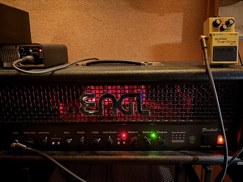 Engl Fireball 100 with BOSS SD-1