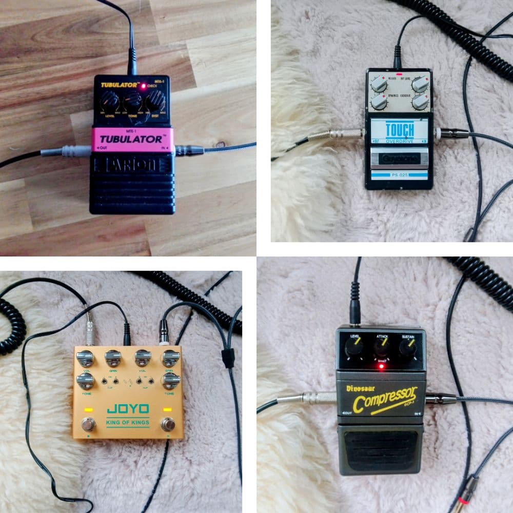 Compressor, Boost, and Overdrive Pedals Full Pack Featuring Arion, Guyatone, Joyo, and Dinosaur from Japan, Sri Lanka, China 1980s to 2020s NAM
