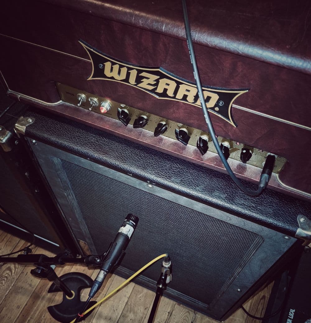 Wizard Modern Classic + Fortress OS OB 2x12 cab + Celestion G12M speakers