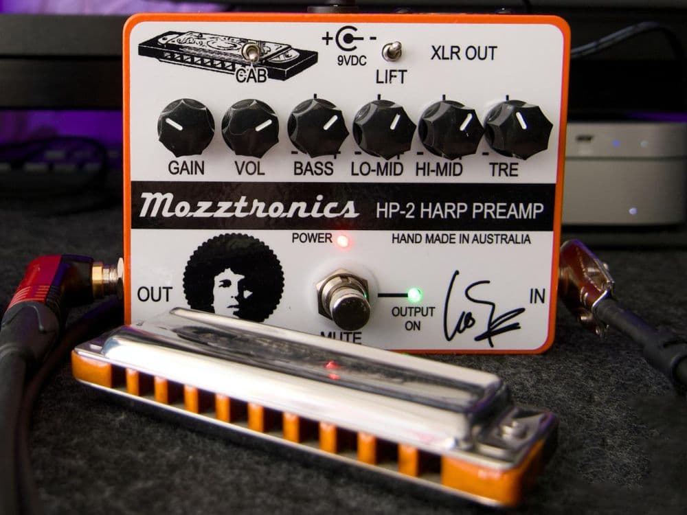 Mozztronics HP-2 harp harmonica preamp drive distortion