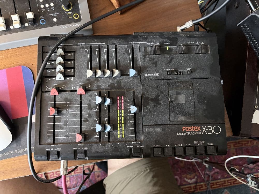 Fostex X-30 4-Track Cassette Deck Dimed Preamp