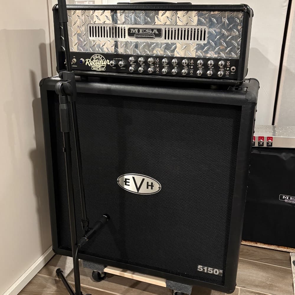 Mesa Boogie Dual Rectifier Multi-Watt Red Modern - EVH 5150III 4x12 - Full Rig