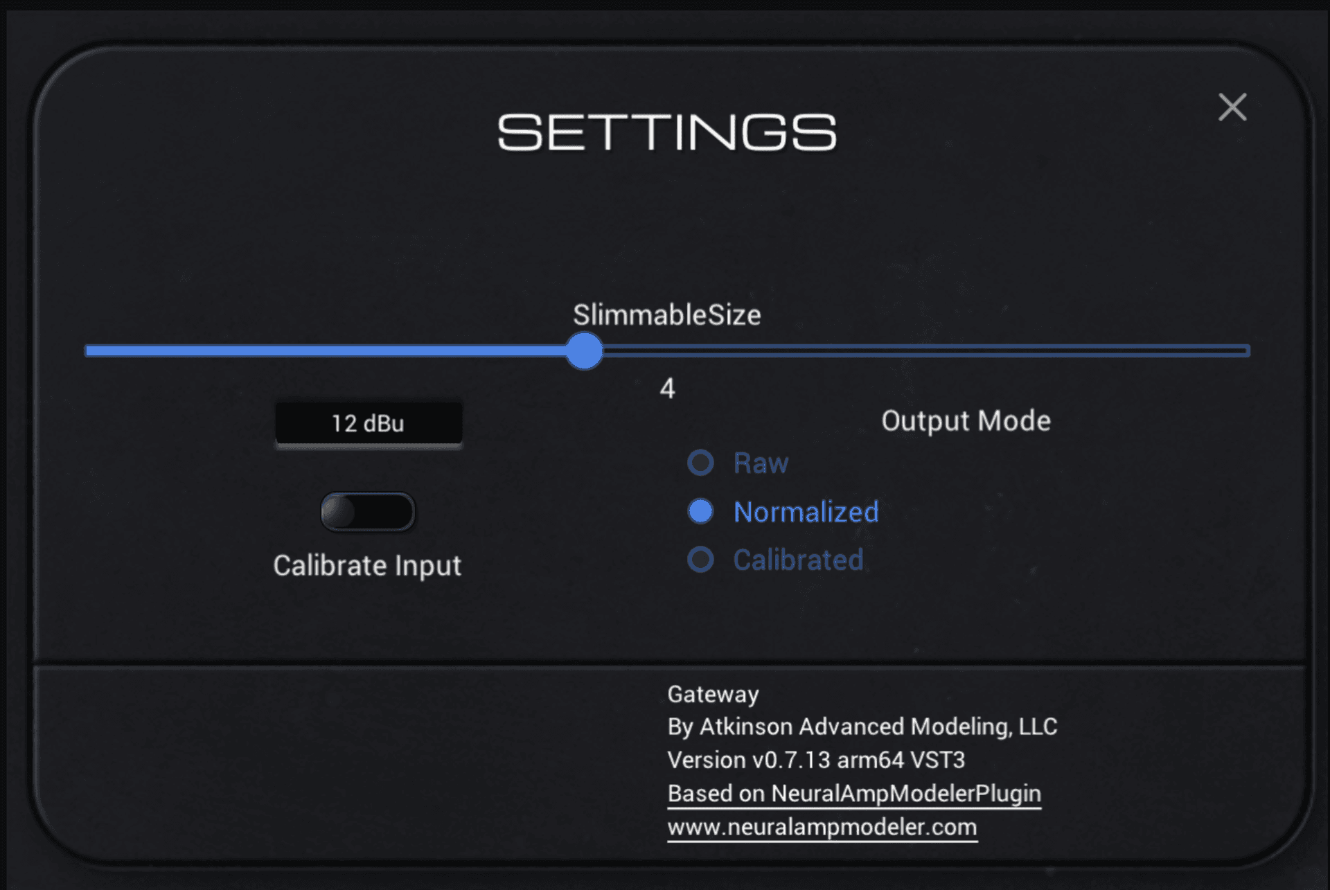 Slimmable NAM GUI