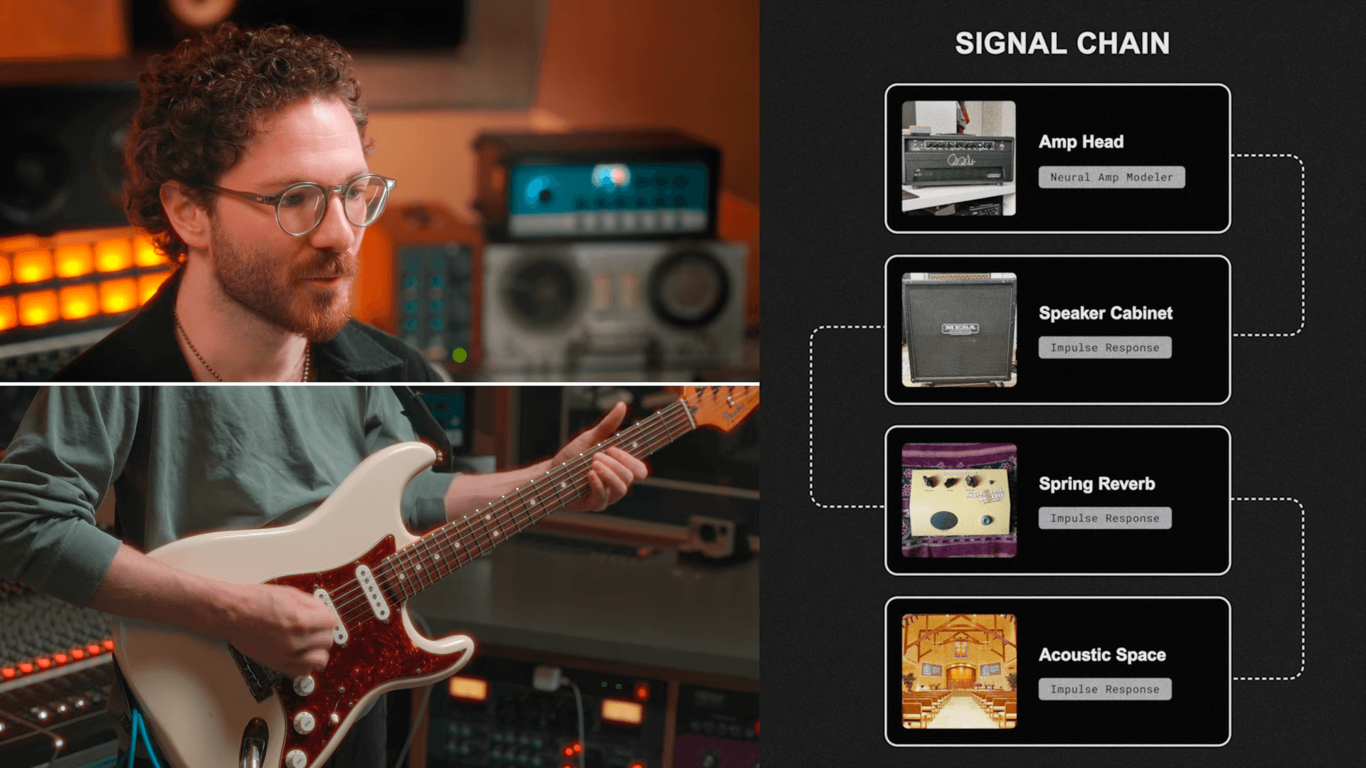 impulse response and neural amp modeler signal chain