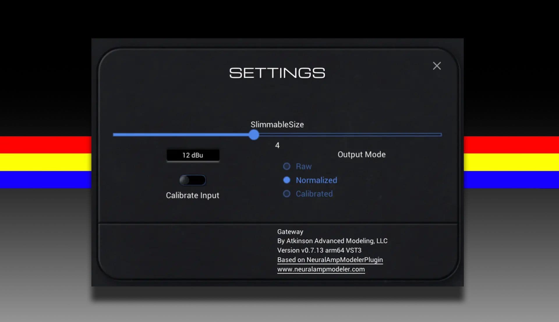 Image of slimmable NAM GUI
