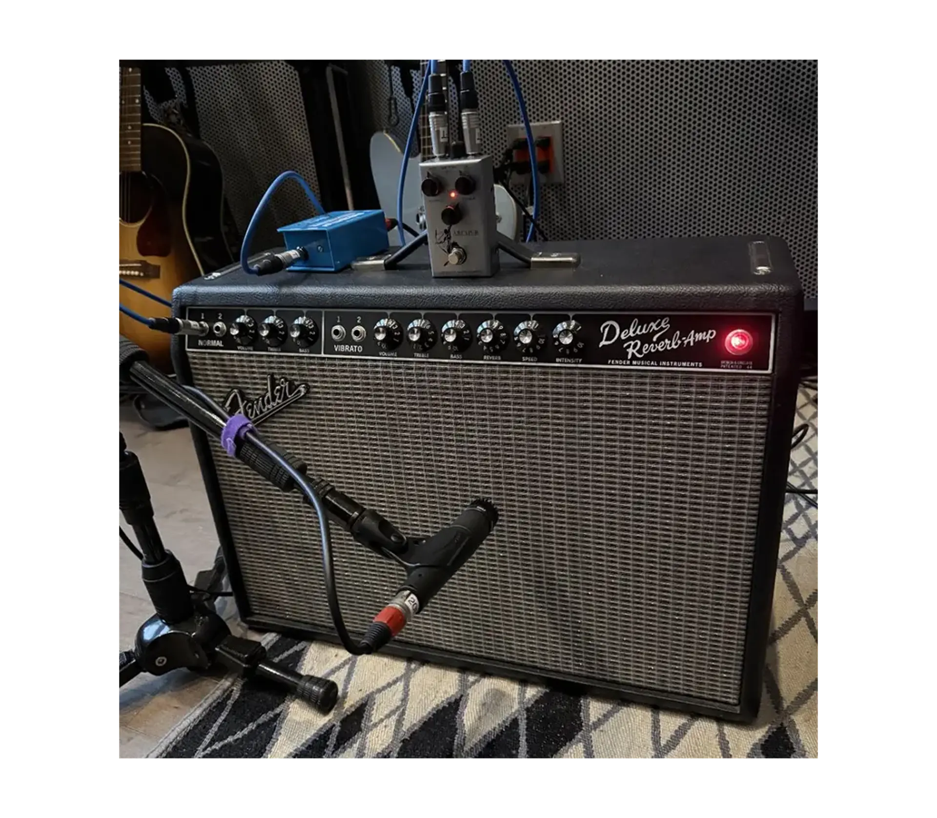 recording fender amp