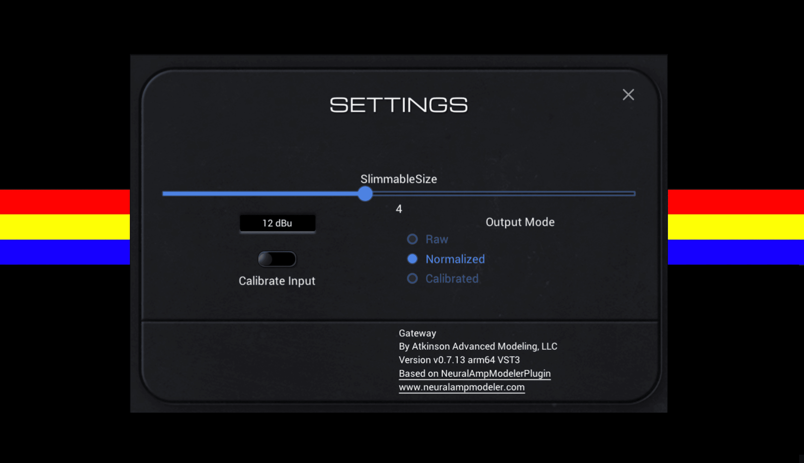 Image of slimmable NAM GUI