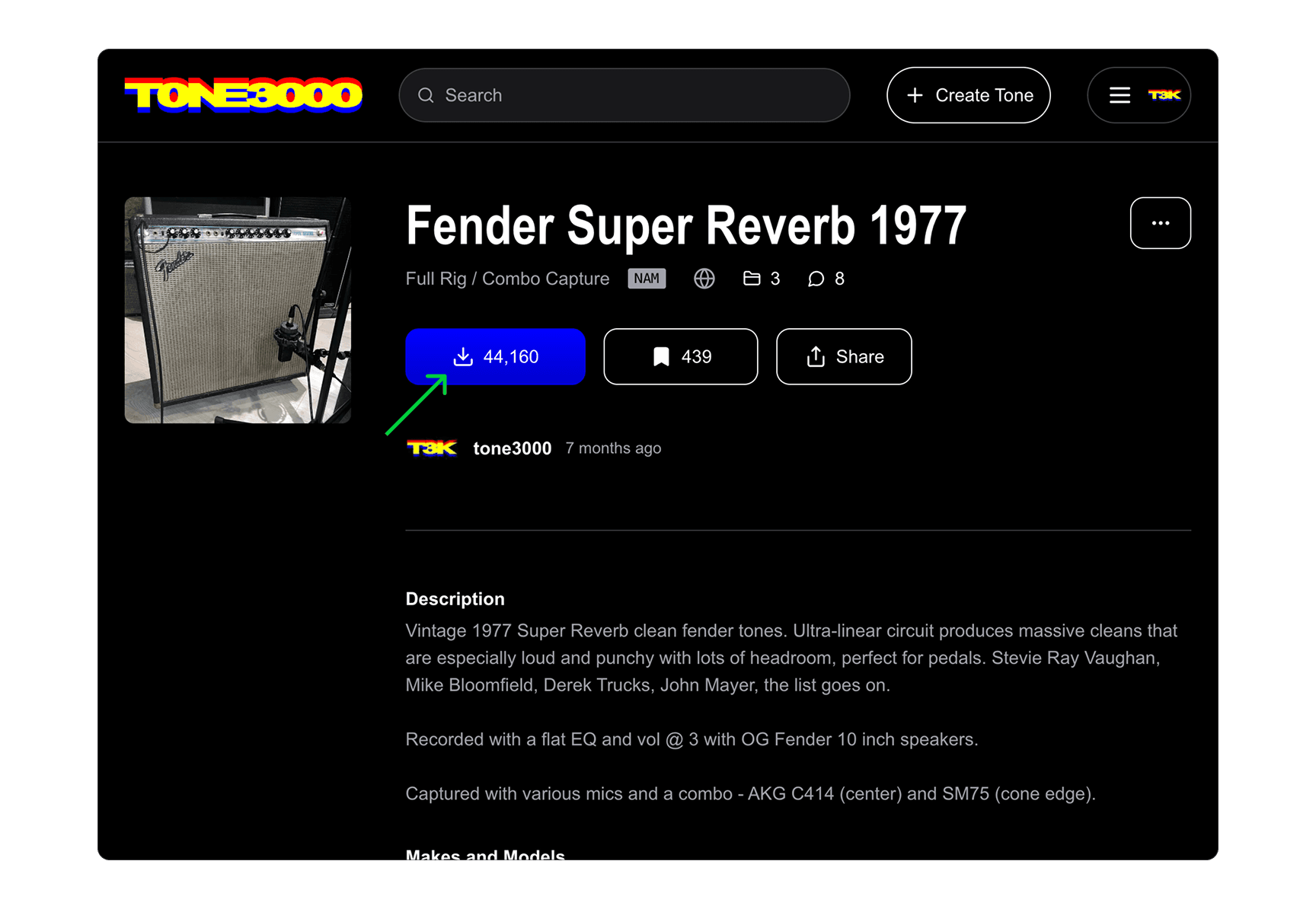 download nam captures and IR's from tone3000