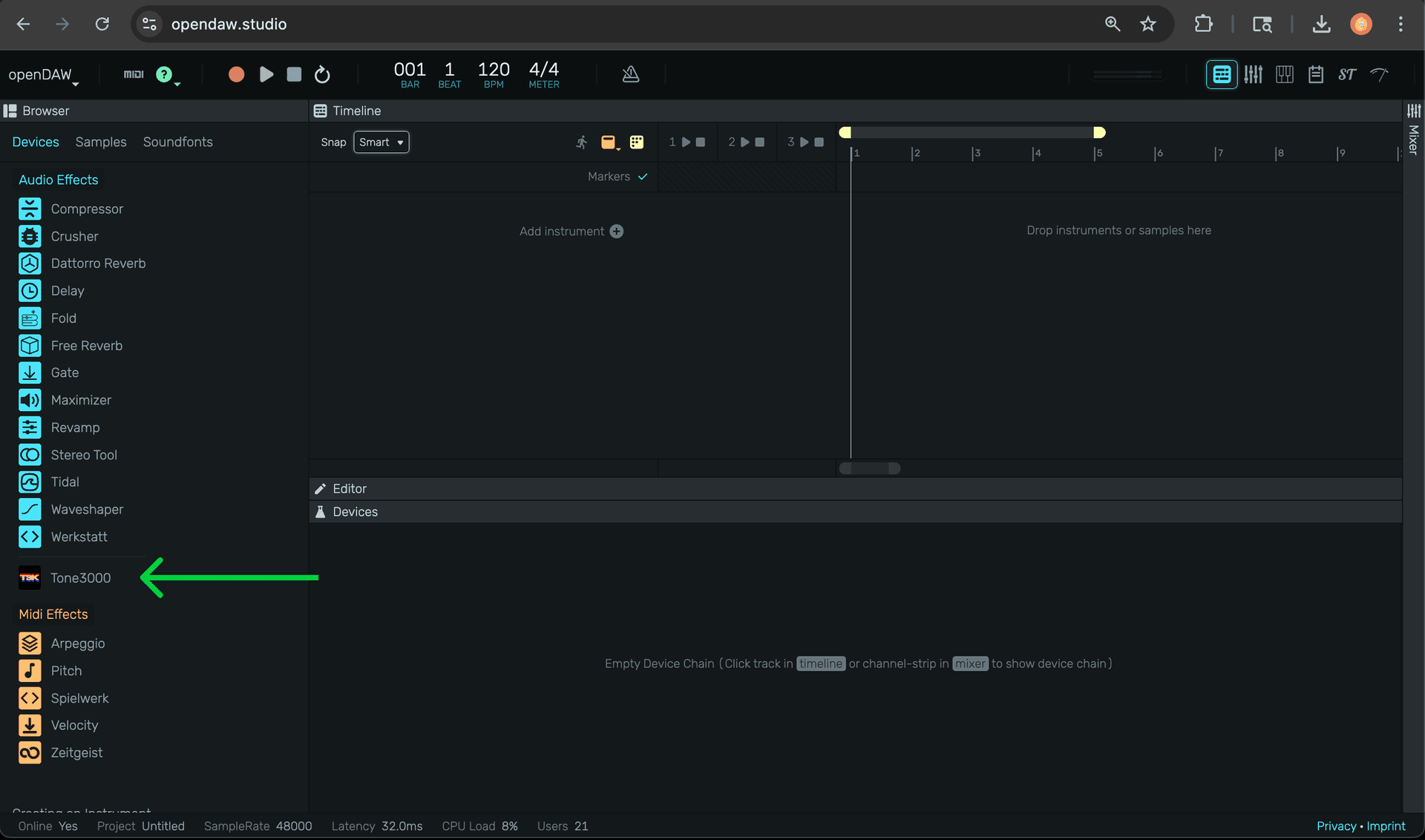 opendaw tone3000 integration