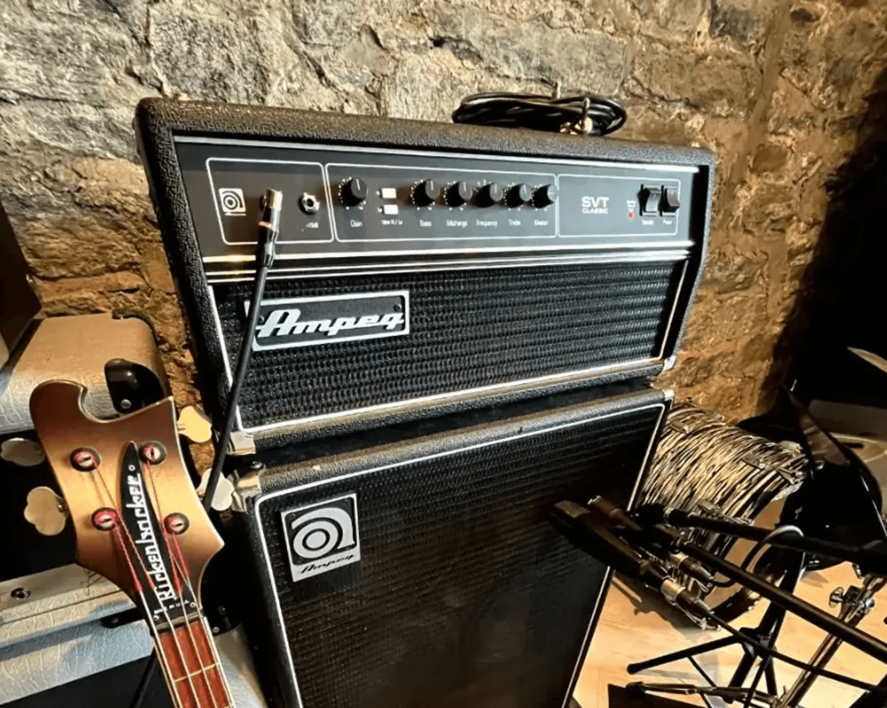 Ampeg SVT Amp and Bass