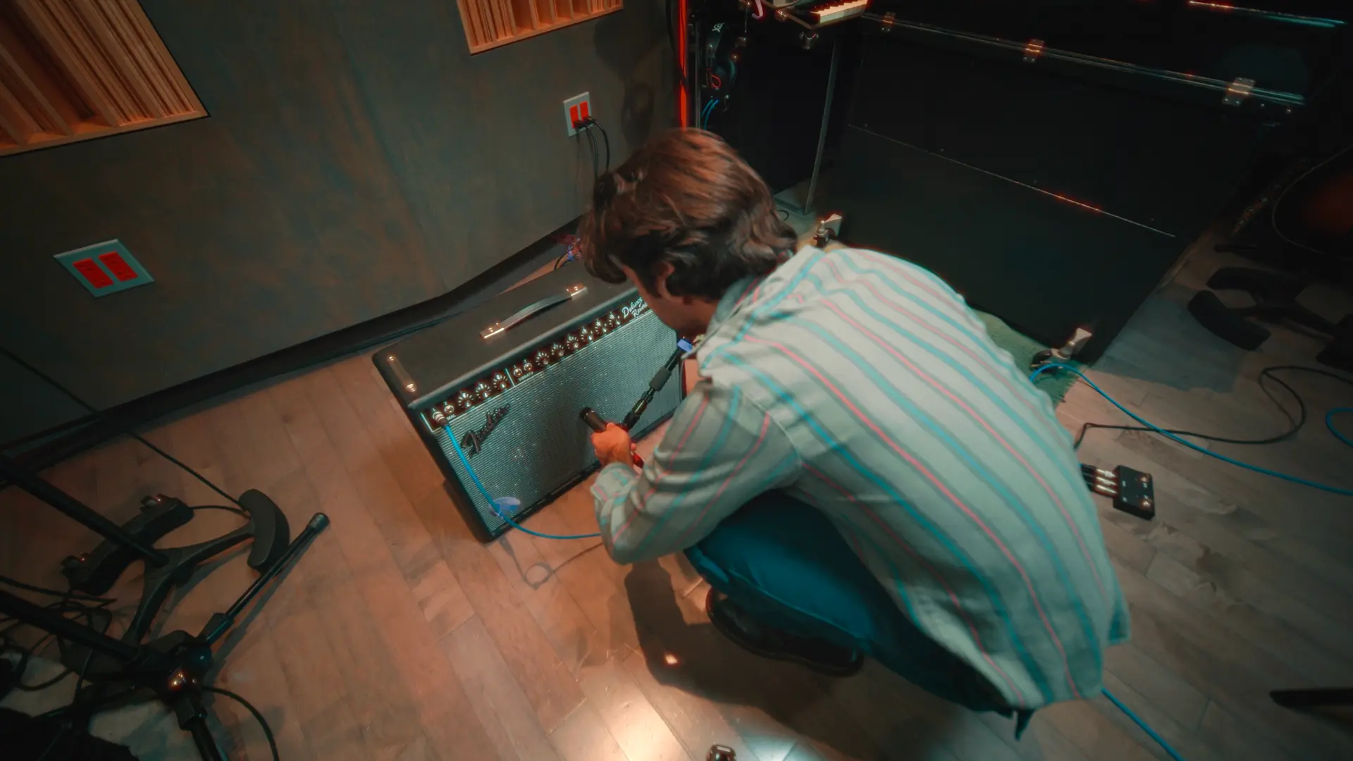 recording fender amp